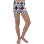 Ukrainian Folk Seamless Pattern Ethnic Ornament Border Element Traditional Kids  Lightweight Velour Yoga Shorts