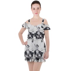 Betty Page Bdsm Ruffle Cut Out Chiffon Playsuit by CherleyTemples