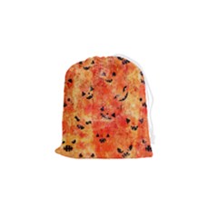 Carved Pumpkin Faces Drawstring Pouch (small) by kyorashop23
