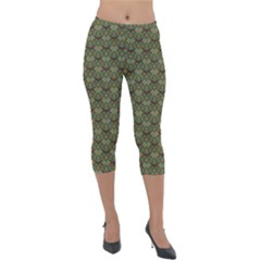 Day Of The Death Moth Scaled Lightweight Velour Capri Leggings  by GeekLover
