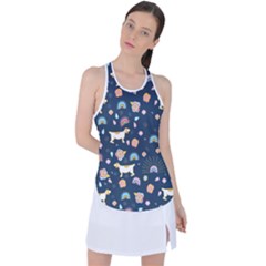 Dogs Racer Back Mesh Tank Top by StyleHavenStore