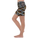 0118 F Expression Of Structure Large Kids  Lightweight Velour Capri Yoga Leggings View2