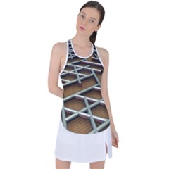 Expression Of Structure Racer Back Mesh Tank Top by geonetique