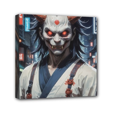 Demon Samurai Mini Canvas 6  X 6  (stretched) by AwesomeSauce