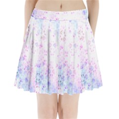 Digital Art Artwork Abstract Pink Purple Pleated Mini Skirt by Dutashop