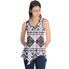 Ukrainian Folk Seamless Pattern Ethnic Ornament Border Element Traditional Sleeveless Tunic by Grandong