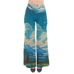 Mountains Rural Countryside Sky So Vintage Palazzo Pants by Salmanaz77