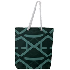Geometric Design 01 Full Print Rope Handle Tote (large) by myclothy