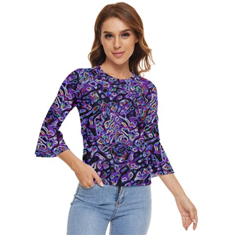 Neon Symphony Design Bell Sleeve Top by dflcprintsclothing