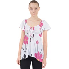  Minimalist Pattern With Simple Lines,flower And Shapes, Creating A Clean And Modern Lace Front Dolly Top by myclothy