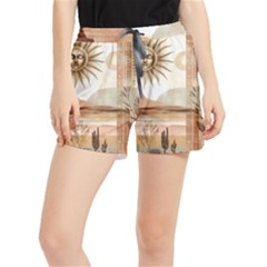 Abstract Sun Boho Bohemian Design Women s Runner Shorts by Salmanaz77