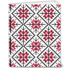 Ukrainian Folk Seamless Pattern Ornament Ethnic Ornament Border Element Traditional Art 8  X 10  Softcover Notebook by Grandong