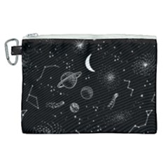 Cosmic Black Space Star Canvas Cosmetic Bag (xl) by Ndabl3x