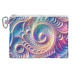 Abstract Fractal Art Swirl Pattern Canvas Cosmetic Bag (xl) by Salmanaz77