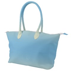 Cream Yellow To Baby Blue Bilinear Gradient Canvas Shoulder Bag by GradientsOmbre