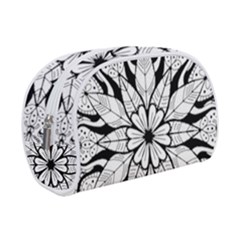 Seamless Tiling Pattern Hand Drawn Black White Make Up Case (small) by Grandong