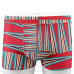 Zigzag Pattern Chevron Red Men s Boxer Briefs