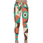 Retro Colorful Background, Retro Abstraction Lightweight Velour Classic Yoga Leggings Retro Colorful Background, Retro Abstraction Lightweight Velour Classic Yoga Leggings
