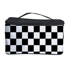 Pattern Checkered Squares Black White Pattern Cosmetic Storage Case by Sabxi