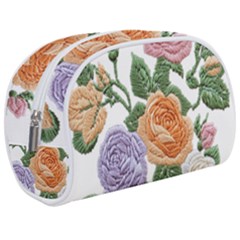 Embroidery Roses Floral Design Make Up Case (medium)