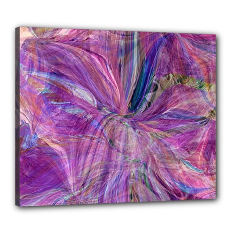 Pink On Magenta Canvas 24  X 20  (stretched) by kaleidomarblingart