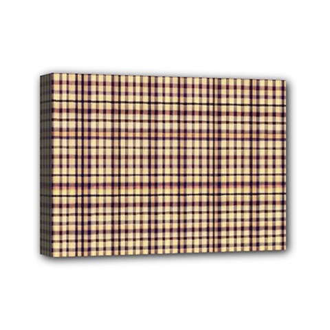 Retro 60s 50s Plaid Pattern 3 Mini Canvas 7  X 5  (stretched) by violetheavensky