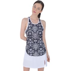 Gothic Leaf Pattern 4 Racer Back Mesh Tank Top by violetheavensky