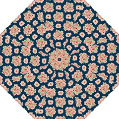 Retro 1880s Flowers Pattern 7 Hook Handle Umbrellas (large) by violetheavensky