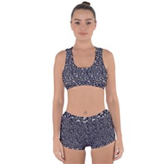 Brown Giraffe Pattern Racerback Boyleg Bikini Set by DinkovaArt