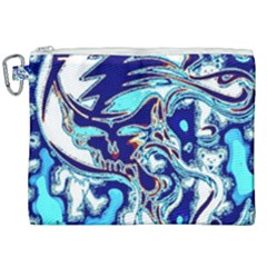 Trippy Dippy Bears Blue Dancing Greatful Dead Skull Steal Your Face Canvas Cosmetic Bag (xxl) by Salmanaz77