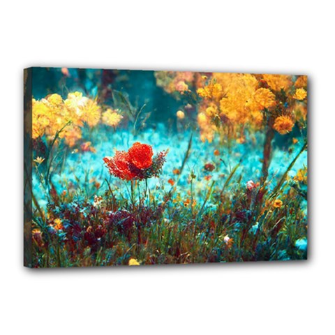 Flowers Detail Painting Nature Canvas 18  X 12  (stretched) by Anend