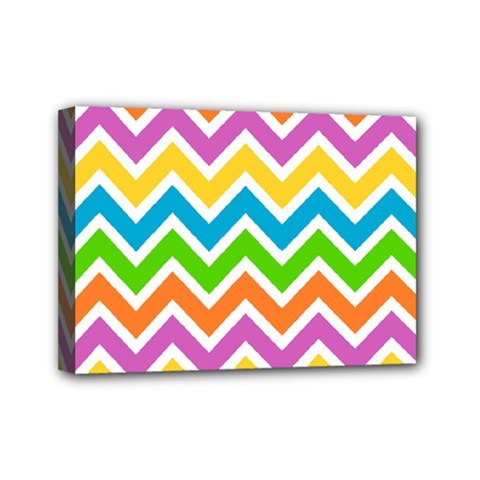 Chevron Pattern Design Texture Mini Canvas 7  X 5  (stretched)