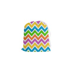 Chevron Pattern Design Texture Drawstring Pouch (xs)