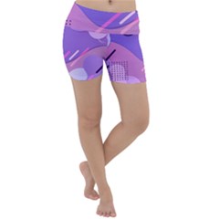 Colorful Labstract Wallpaper Theme Lightweight Velour Yoga Shorts by Anend