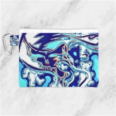 Trippy Dippy Bears Blue Dancing Greatful Dead Skull Steal Your Face Canvas Cosmetic Bag (medium) by Salmanaz77