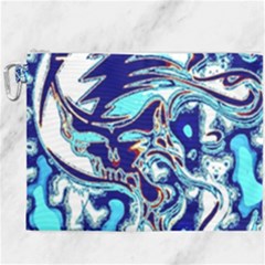 Trippy Dippy Bears Blue Dancing Greatful Dead Skull Steal Your Face Canvas Cosmetic Bag (xxxl) by Salmanaz77