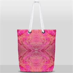 Pink Pour  Full Print Rope Handle Tote (small)