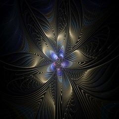 fractal blue abstract art