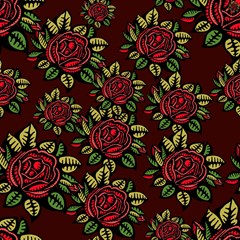 red rose tiling pattern