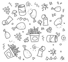 set chalk out scribble collection
