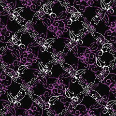 dark intersecting lace pattern
