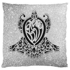 Diamond Bling Lion Large Cushion Case (two Sides) by artattack4all