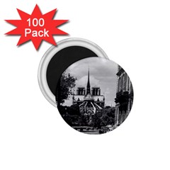 Vintage France Paris Notre Dame Saint Louis Island 1970 100 Pack Small Magnet (round) by Vintagephotos