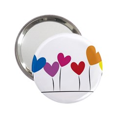 Heart Flowers Handbag Mirror (2 25 ) by magann