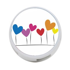 Heart Flowers 4-port Usb Hub (two Sides) by magann