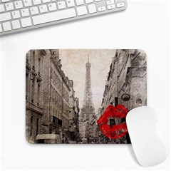 Elegant Red Kiss Love Paris Eiffel Tower Small Mouse Pad (rectangle) by chicelegantboutique