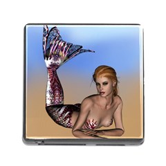 Mermaid On The Beach  Memory Card Reader With Storage (square) by goldenjackal