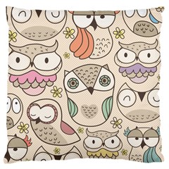 Owl Pattern Large Cushion Case (single Sided) 