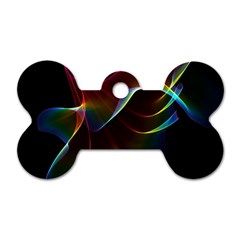 Imagine, Through The Abstract Rainbow Veil Dog Tag Bone (one Sided) by DianeClancy