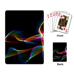 Fluted Cosmic Rafluted Cosmic Rainbow, Abstract Winds Playing Cards Single Design by DianeClancy